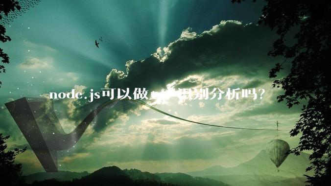 node.js可以做***识别分析吗？