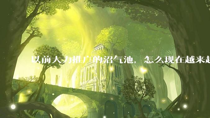 以前大力推广的沼气池，怎么现在越来越少了？